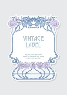 Label, decorative frame, border Stock Illustration