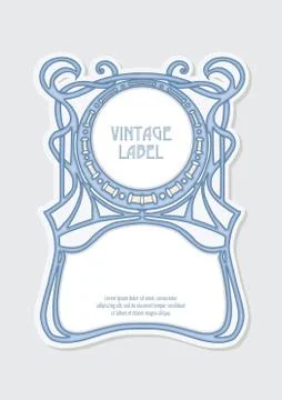 Label, decorative frame, border Illustrazione stock