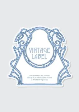 Label, decorative frame, border Stock Illustration