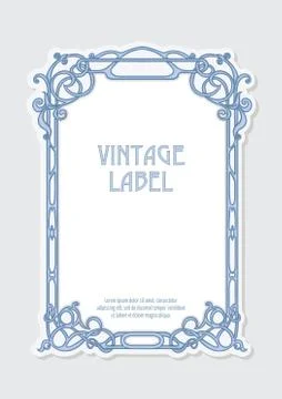 Label, decorative frame, border Stock Illustration