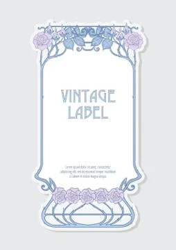 Label, decorative frame, border Stock Illustration