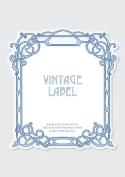 Label, decorative frame, border Stock Illustration