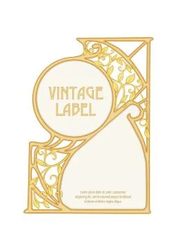 Label, decorative frame, border. Stock Illustration