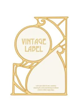 Label, decorative frame, border. Stock Illustration