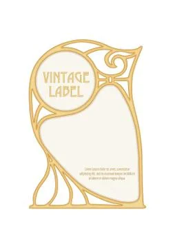 Label, decorative frame, border. Stock Illustration