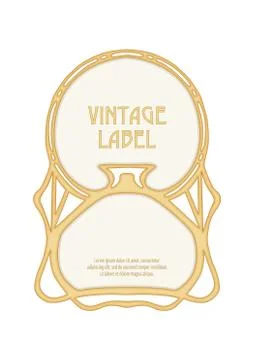 Label, decorative frame, border. Stock Illustration