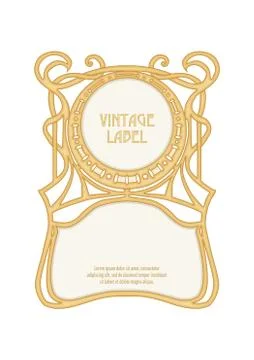 Label, decorative frame, border. Stock Illustration