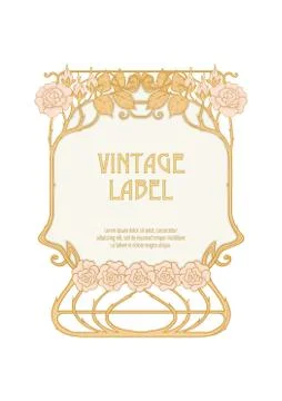 Label, decorative frame, border. Stock Illustration