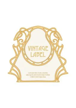 Label, decorative frame, border. Stock Illustration