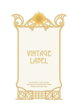 Label, decorative frame, border. Stock Illustration