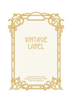 Label, decorative frame, border. Stock Illustration