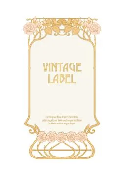Label, decorative frame, border. Stock Illustration