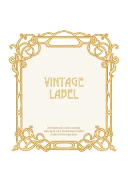 Label, decorative frame, border. Stock Illustration