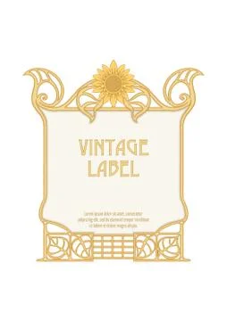 Label, decorative frame, border. Stock Illustration