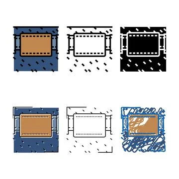 Label denim color forms icon vector Stock Illustration