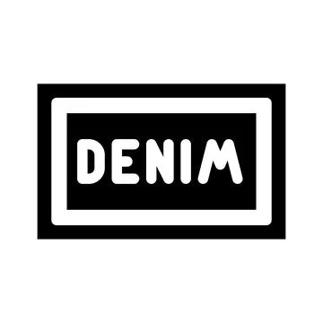 Label denim glyph icon vector illustration Stock Illustration