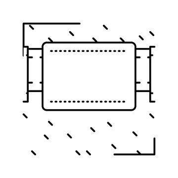 Label denim line icon vector illustration Stock Illustration