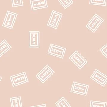 Label denim line vector seamless pattern Stock Illustration