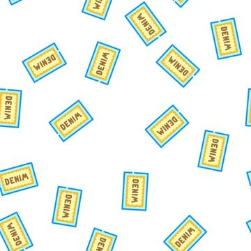 Label denim vector seamless pattern Stock Illustration