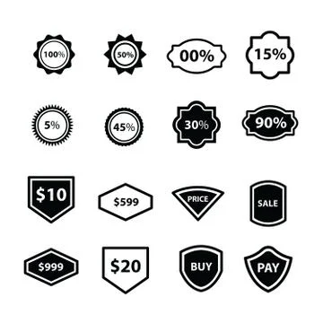 Label Design vector 16 item Stock Illustration