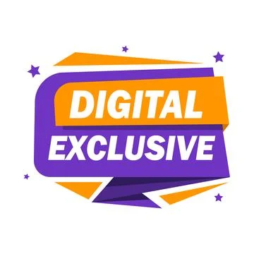 Label DIGITAL EXCLUSIVE, vector illustration Stock Illustration