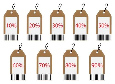 Label with discount Illustrazione stock