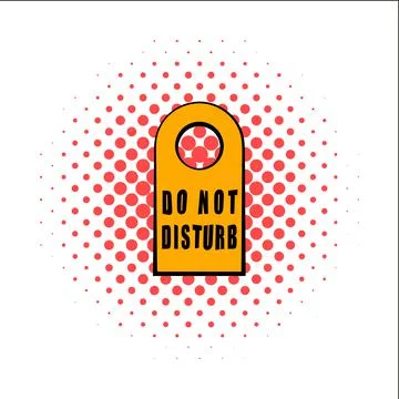 Label do not disturb comics icon Stock Illustration