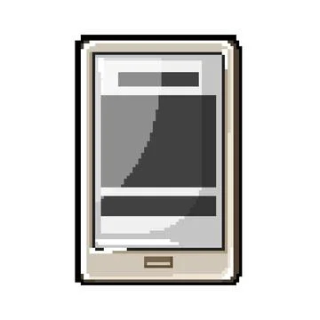 Label ebook reader pixel art vector illustration イラスト素材
