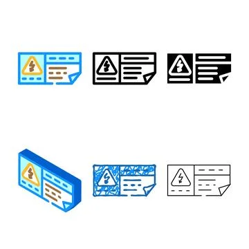 Label electricity color icon vector simplified Stock Illustration