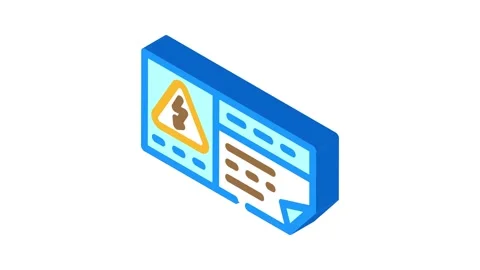 Label electricity isometric icon animation Stock Footage 327290805