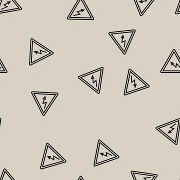 Label electricity line seamless pattern Stock Illustration