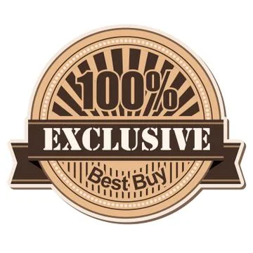 Label Exclusive Stock Illustration