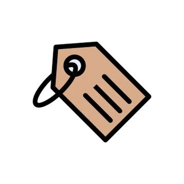 Label flat color icon Stock Illustration