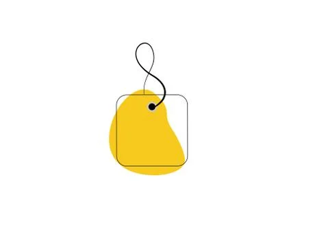 Label Flat Icon on white background in vector illustration Stock Illustration