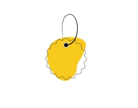 Label Flat Icon on white background in vector illustration Stock Illustration