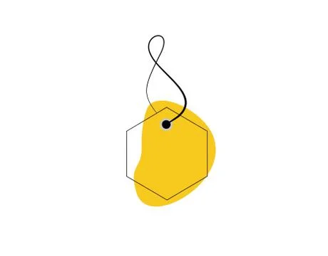 Label Flat Icon on white background in vector illustration Illustrazione stock