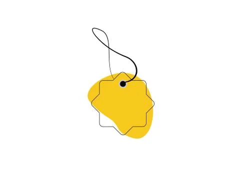 Label Flat Icon on white background in vector illustration Stock Illustration