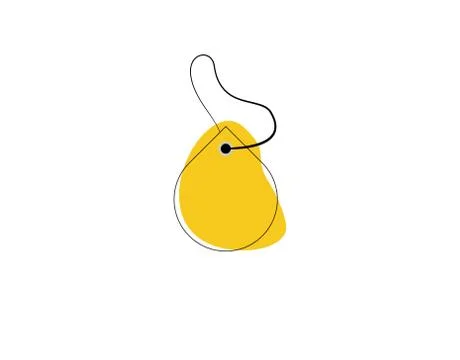 Label Flat Icon on white background in vector illustration Stock Illustration