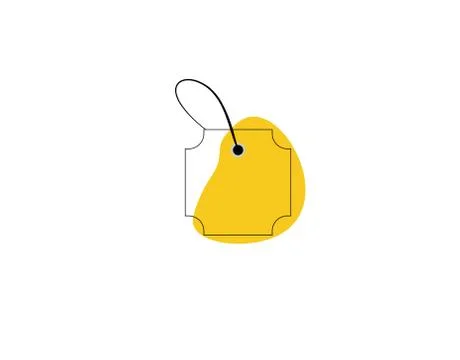 Label Flat Icon on white background in vector illustration Stock Illustration