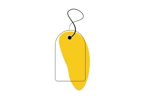 Label Flat Icon on white background in vector illustration Stock Illustration