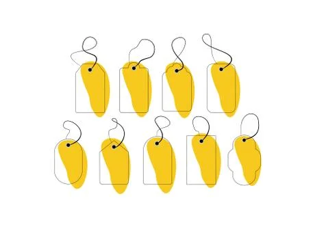 Label Flat Icon on white background in vector illustration Stock Illustration