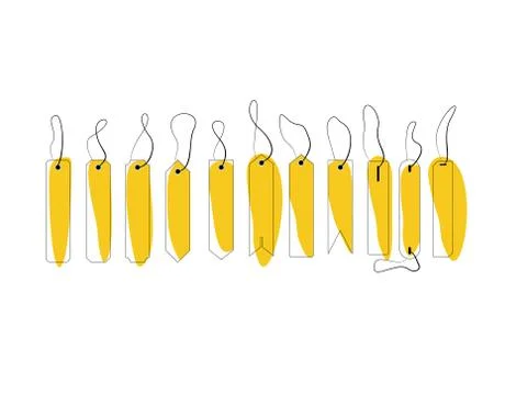 Label Flat Icon on white background in vector illustration Stock Illustration