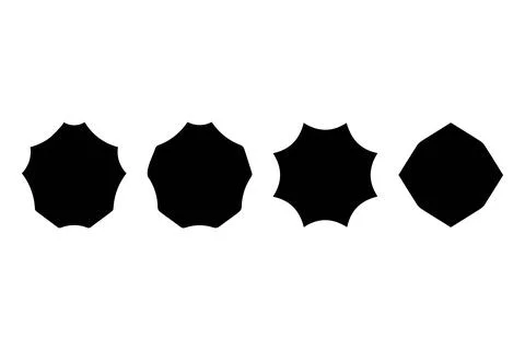 Label frame silhouette icon set Stock Illustration
