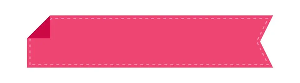 Label frame simple, pink label tag rectangular for text frame Illustration