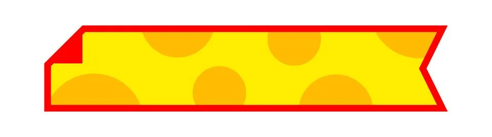 Label frame simple, yellow label tag rectangular for text frame Illustrazione stock