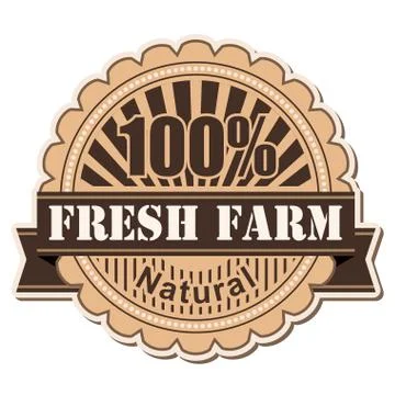 Label Fresh Farm Stock Illustration