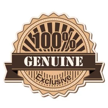 Label Genuine Stock Illustration