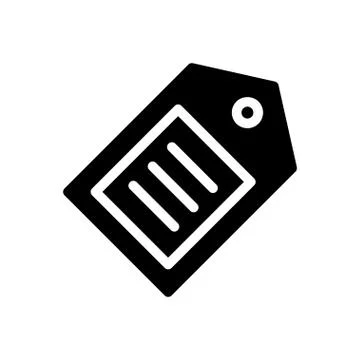 Label glyph flat icon 스톡 일러스트