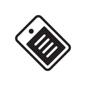 Label glyph flat icon 스톡 일러스트
