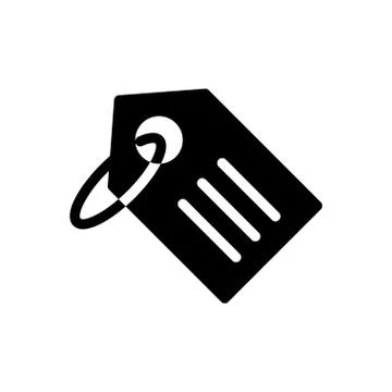 Label glyph flat icon 스톡 일러스트